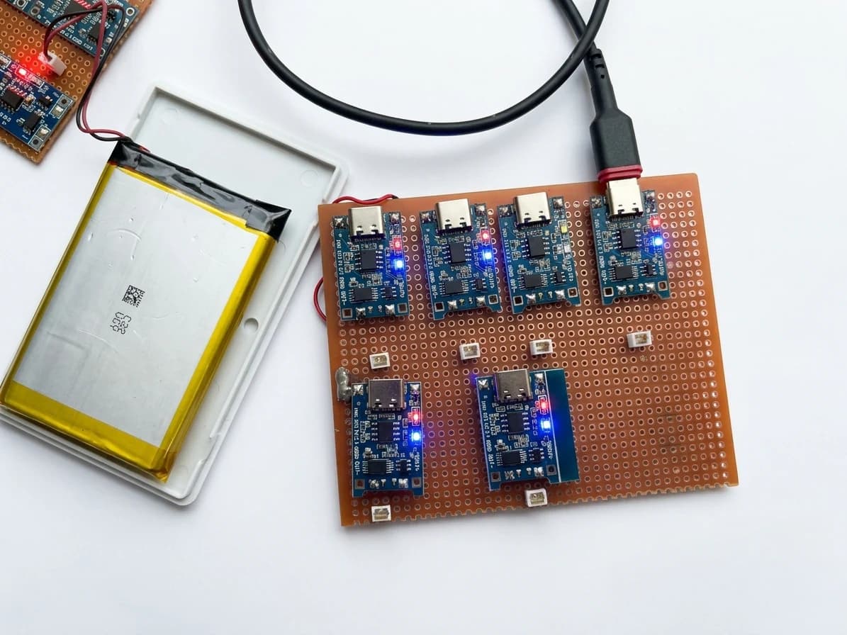 Charging dock that keeps spare logger batteries charged and ready